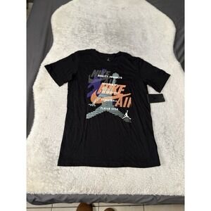 New Jordan Nike Boys XL Black Short Sleeve T Shirt NWT Big Print